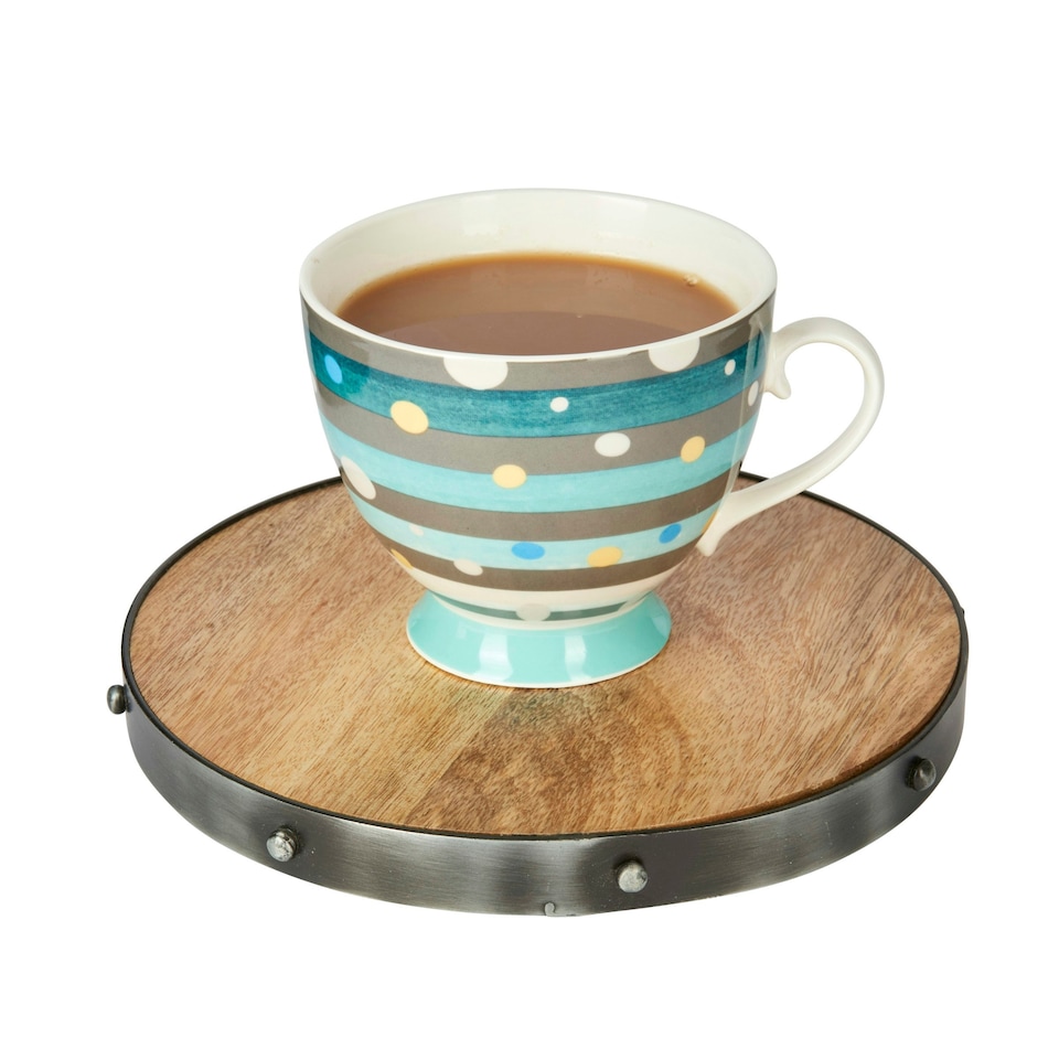 image 1 of KitchenCraft China Spot Stripe Mug | Blue | 1