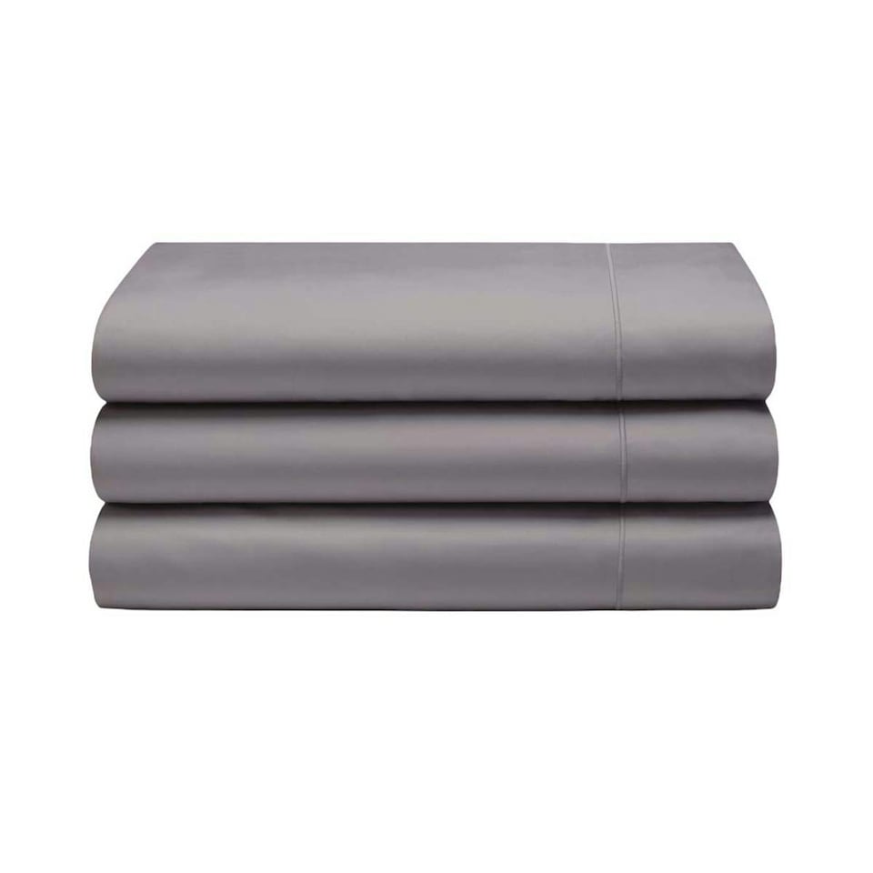image 1 of Belledorm 400 Thread Count Egyptian Cotton Flat Sheet - Pewter - Superking