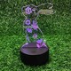 image 1 of Easter Floral Bunny Clear Acrylic Sign with LED Light Base