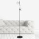 image 8 of Black Floor Lamp with Opal Globe Shades | Black | Small | 1