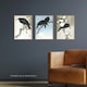 image 2 of Set of 3 Ohara Koson Crows Black White Blue Japanese A4 Wall Art Prints | Multi