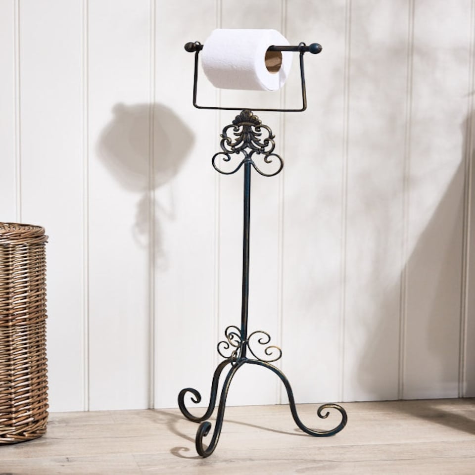 image 1 of Lorient Standing Iron Toilet Roll Holder