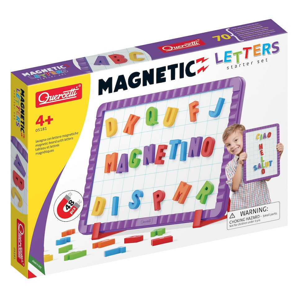 image 1 of Quercetti Magnetic Letters Starter Set 48 Pieces