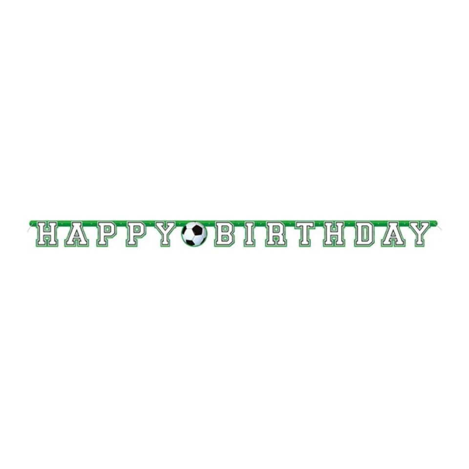 Unique Party 3D Letter Happy Birthday Banner - Green/White/Black - One Size