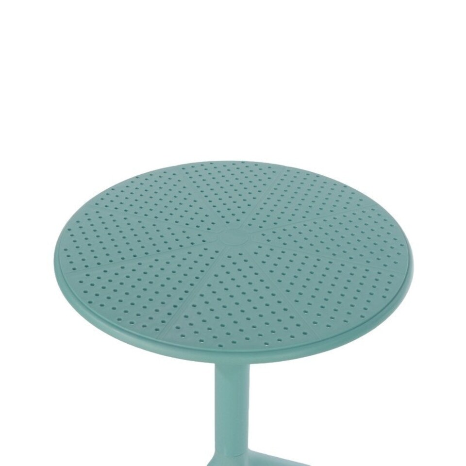 image 1 of Rimini Cala Outdoor Grade Bistro Table and 2 Chair Set - Plastic/Metal - L60 x W60 x H82 cm - Sky Blue - Partially Assembled
