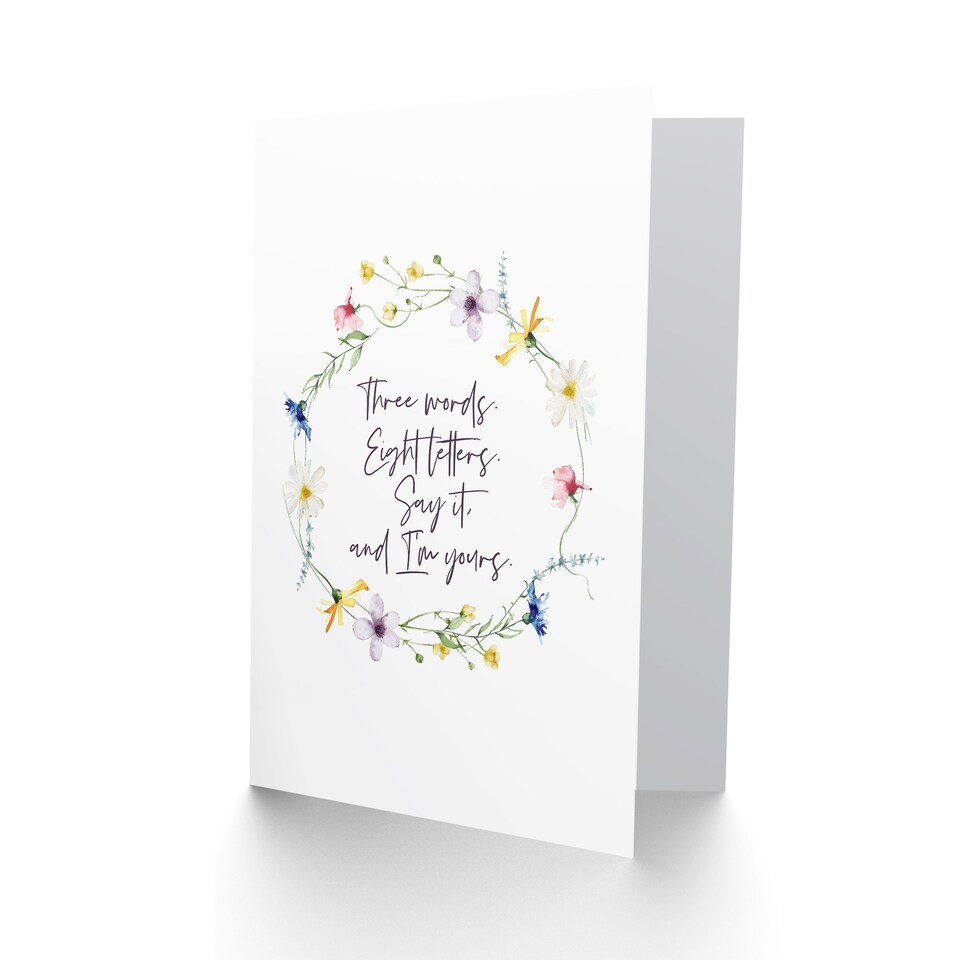 image 1 of Wedding Card Marriage Poem 3 Words 8 Letters Blair Waldorf Floral