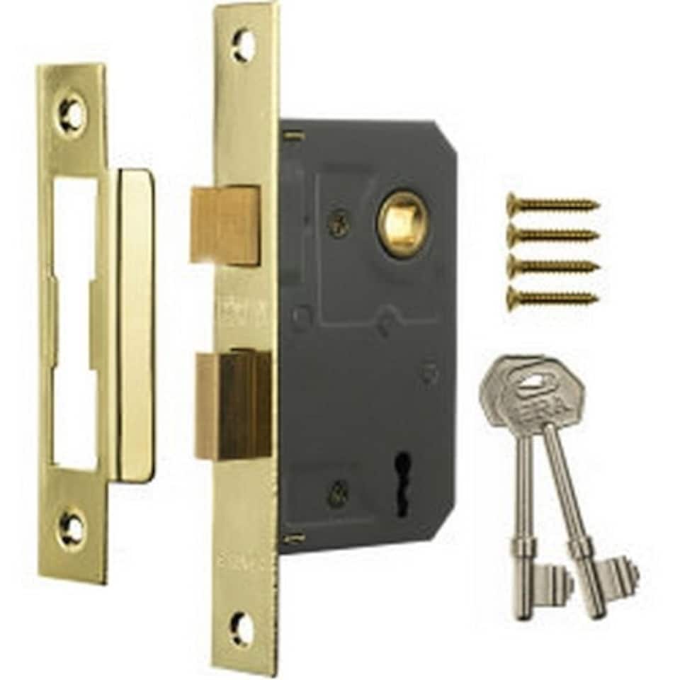 image 1 of Era 3 Lever Mortise Sashlock - Brass - 63mm