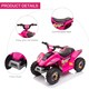 image 6 of HOMCOM 6V Kids Electric Ride on Car All Terrain Vehicle Toy Quad Bike with Forward Reverse Functions Toddlers for 18-36 Months Old Pink