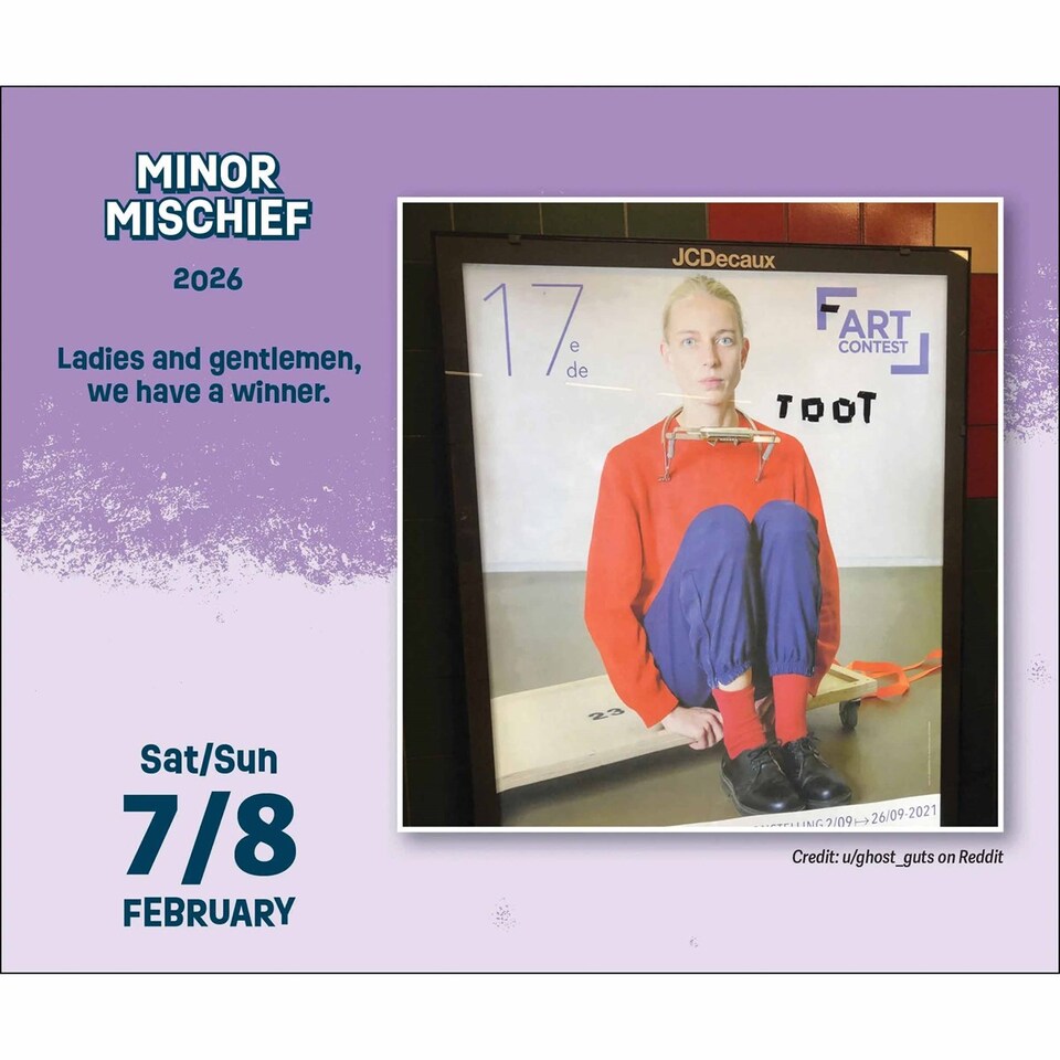 image 1 of Minor Mischief Desk Calendar 2026