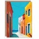 image 1 of Colourful Sea Italian Street Ocean view Birthday Card