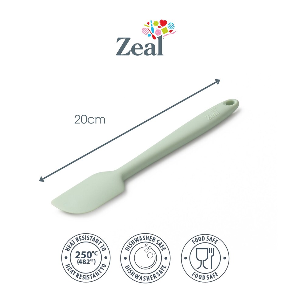 image 1 of Zeal Small Silicone Baking Spatula with Flexible Tip, Sage Green
