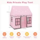 image 2 of COSTWAY Kids Play Tent Indoor Kids Playhouse with Star Lights Pink