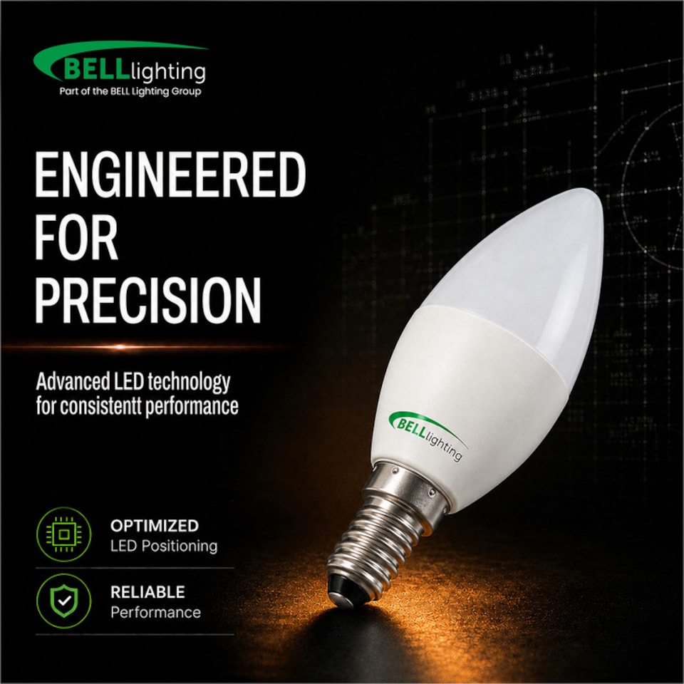 image 1 of BELL Lighting E14 Dimmable LED Candle Natural White 4000K 4.7W Light Bulb