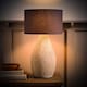 image 3 of ValueLights Colin Grey Shade Grey Speckled Pot Stonewear Table Lamp | Grey