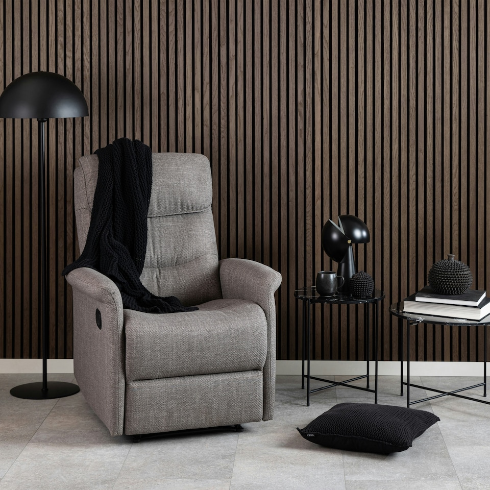 image 1 of Avila Side Table with Black Polished Marble Stone 42x45cm