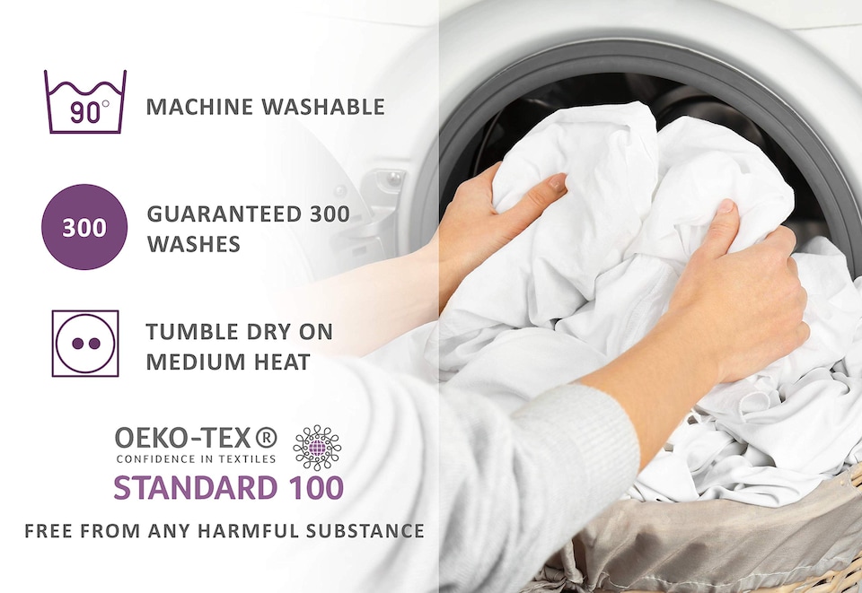 image 1 of Lynmark Waterproof Bed Protector with Tuck-In Flaps, Absorbs Up to 3000ml, 150x85cm (Tucks 85x45cm) | White | 1 pack | 1