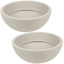 40cm Large Round Decorative Planter | Cream | 2