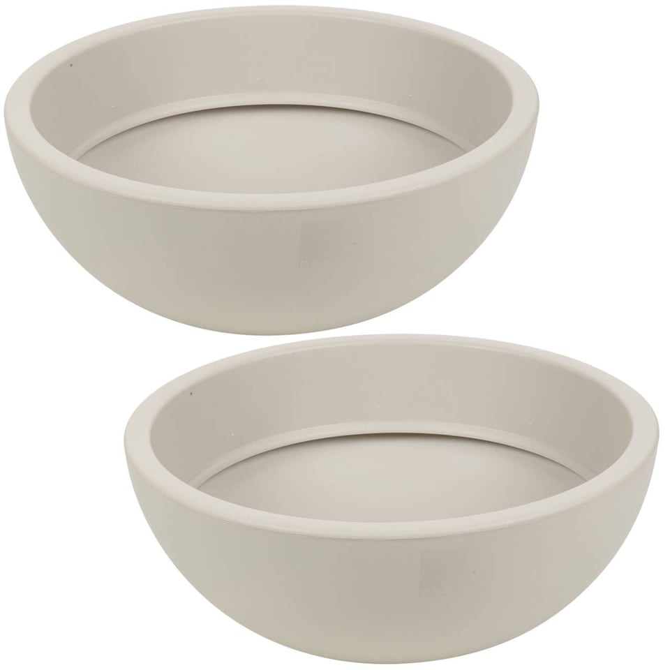image 1 of 40cm Large Round Decorative Planter | Cream | 2
