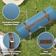 image 3 of VonShef Picnic Blanket, Large Blue Herringbone Rug with Waterproof Back, 220x200cm Blue
