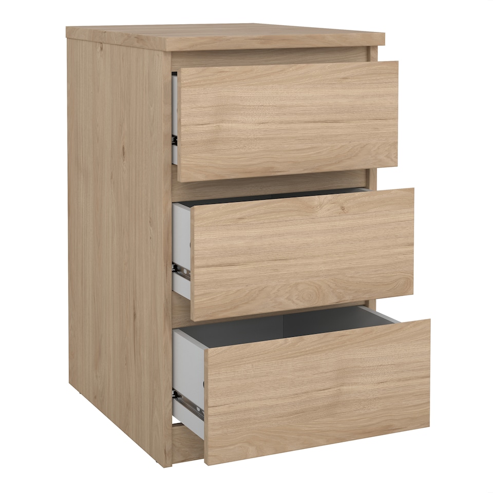 image 1 of Naia Bedside 3 Drawers in Jackson Hickory Oak