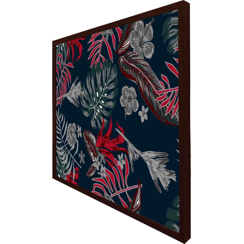image 1 of Leaves of tropical plants (Picutre Frame) Brown | M