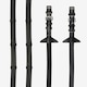 image 1 of LeMieux Soft Rubber Reins with Stoppers Black | Full