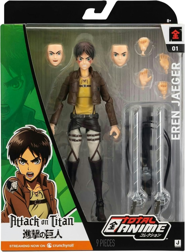 image 1 of Total Anime Attack on Titan Eren Jaeger 6.5" Figure