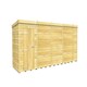image 1 of 18 x 5 Feet Pent Shed - Single Door Without Windows - Wood - L147 x W533 x H201 cm Brown