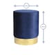 image 5 of Harbour Housewares Set Of 2 Grey Velvet Round Pouffes Ottoman Footrest Stools Compact Seating 29 x 36cm Grey