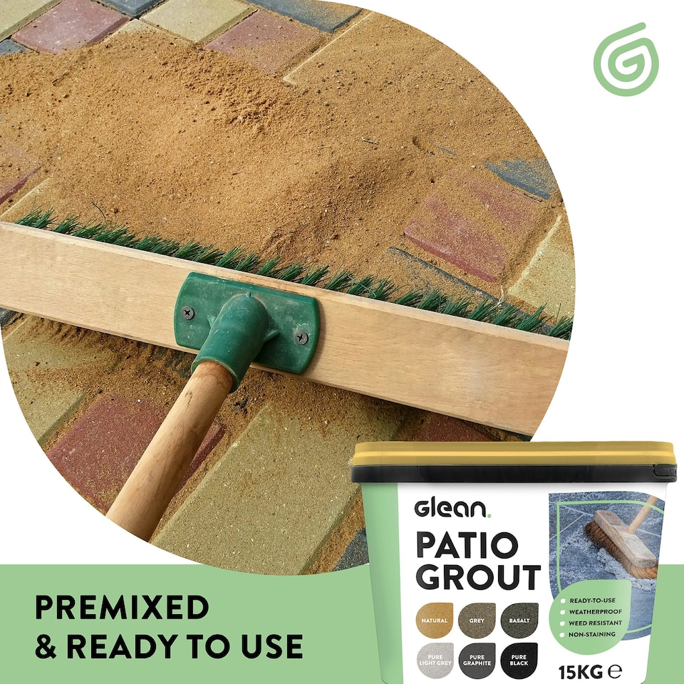 image 1 of Glean Patio Grout - Black - 15kg