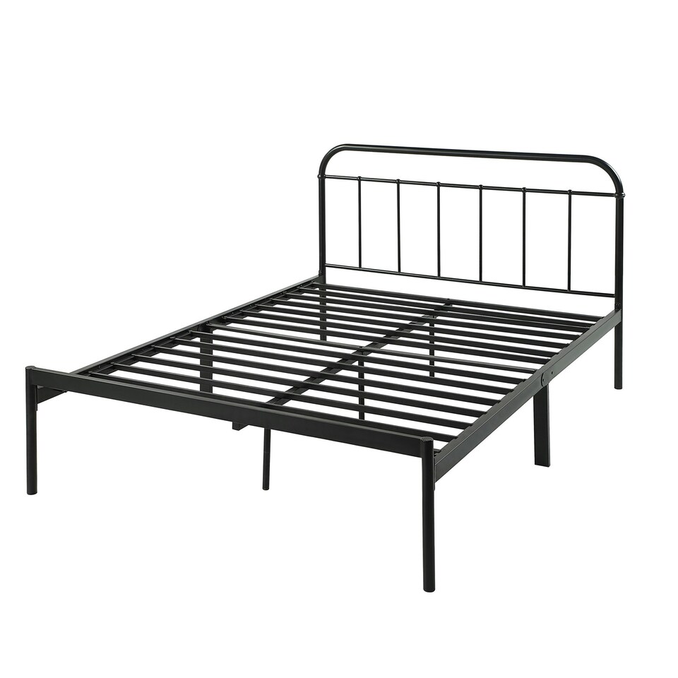 image 1 of Aldbury Modern Traditional Style Black Metal Bed Frame (Small Double) | Black | Black | Small Double