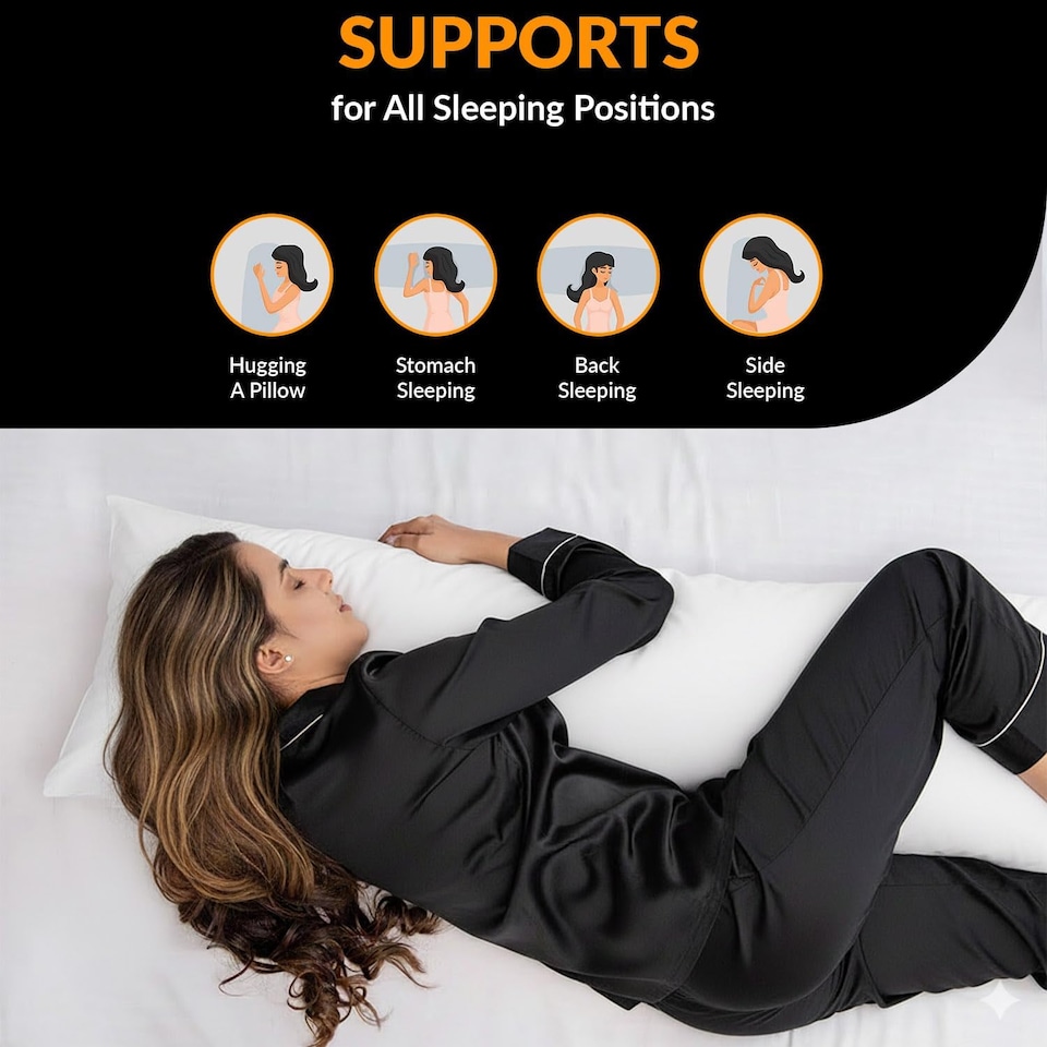 image 1 of Maternity Pregnancy Bolster Pillow | Supportive Body Pillow