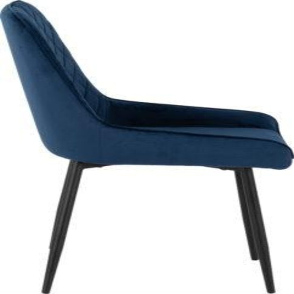 image 1 of Athens Dining Set with 4 Avery Velvet Chairs Blue | Concrete Effect/Sapphire Blue