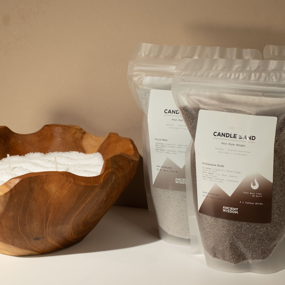 image 1 of Serenityy Unfragranced Candle Sand - White - 300g