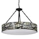 image 3 of Interiors by Premier Tiffany Style Branch Pendant Light, Hand Rolled Art Glass Ceiling Fixture, Bronze Iron Frame Hanging Light