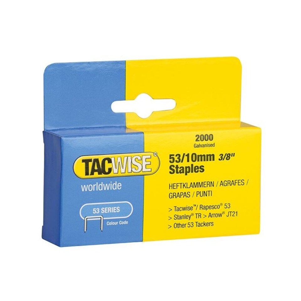 Tacwise 53 Light-duty Staples (type Jt21 A) - Multi Colour - 10mm