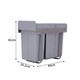 image 5 of Living and Home Cabinet Pull-Out Kitchen Trash Bin 30L（10L+20L) Grey