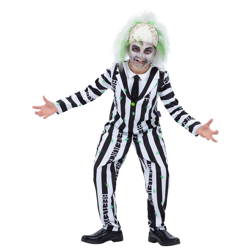 image 1 of Beetlejuice Boys Character Costume Set | Black | Black/White | 3-4 years | 1