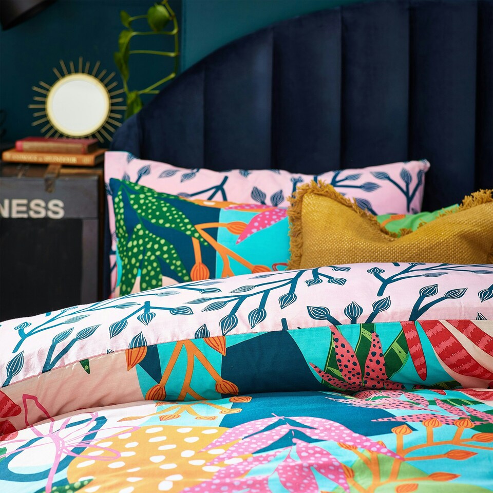 image 1 of furn. Coralina Tropical Palm Single Duvet Cover Set