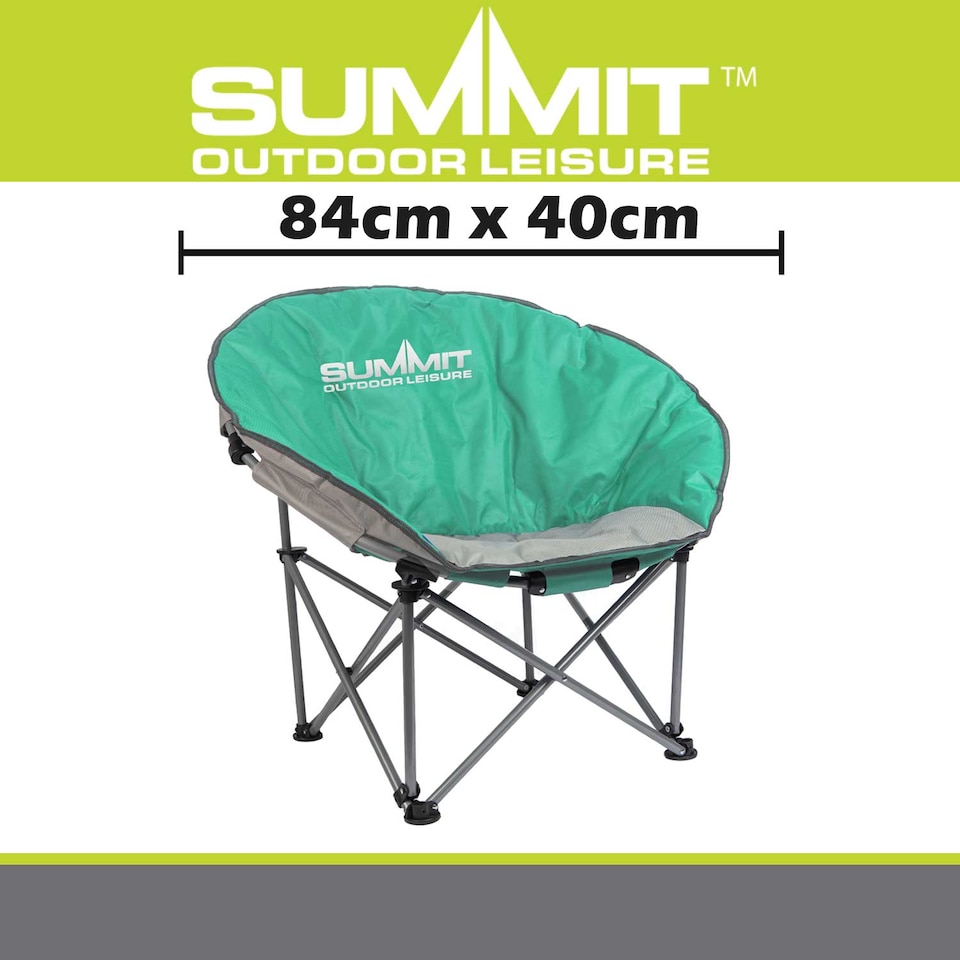 image 1 of PMS Eclipse Folding Camping Chair with Cup Holder, Carry Bag, Green