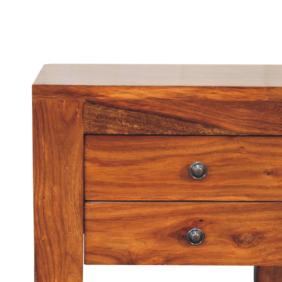 image 1 of ArtisaN Furniture Solid Wood U-Square Honey Bedside