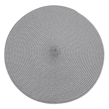 Walton & Co Storm Grey Circular Ribbed Placemat