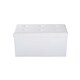 image 6 of HOMCOM Storage Ottoman Tool Box Faux Leather Folding Bench Foot Rest, White