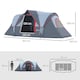 image 9 of Outsunny Outdoor  Camping Tent For 5-6 W/ Bag, Fibreglass & Steel Frame