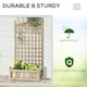 image 5 of Outsunny Raised Garden Bed with Trellis Garden Planters Indoor Outdoor Natural