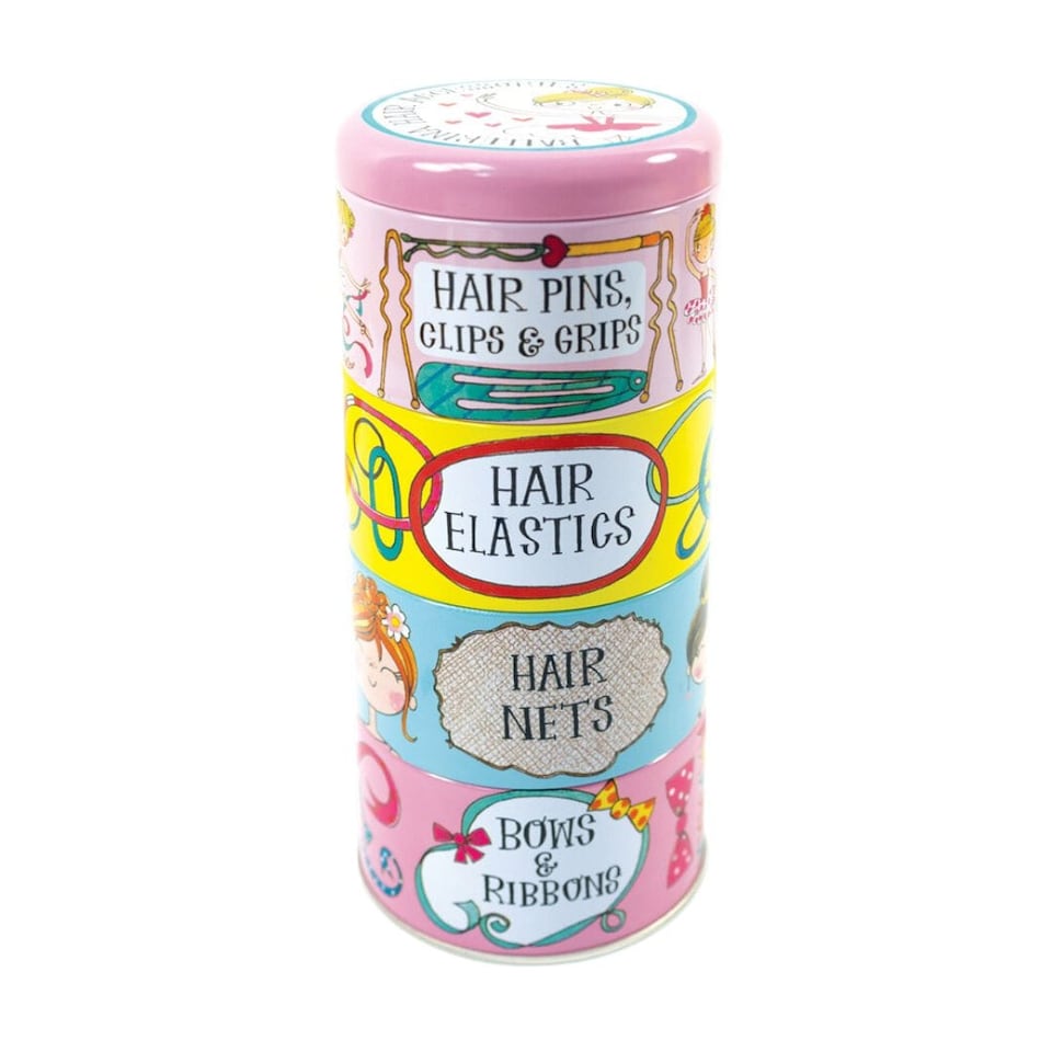 Rachel Ellen Ballerina Hair Accessories Stackable Storage Tin