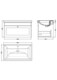 image 8 of Bathroom Wall Hung 1-Drawer Vanity Unit & Fireclay Basin, Grey, 800mm | Grey | Satin Grey | 470 x 830 x 496mm