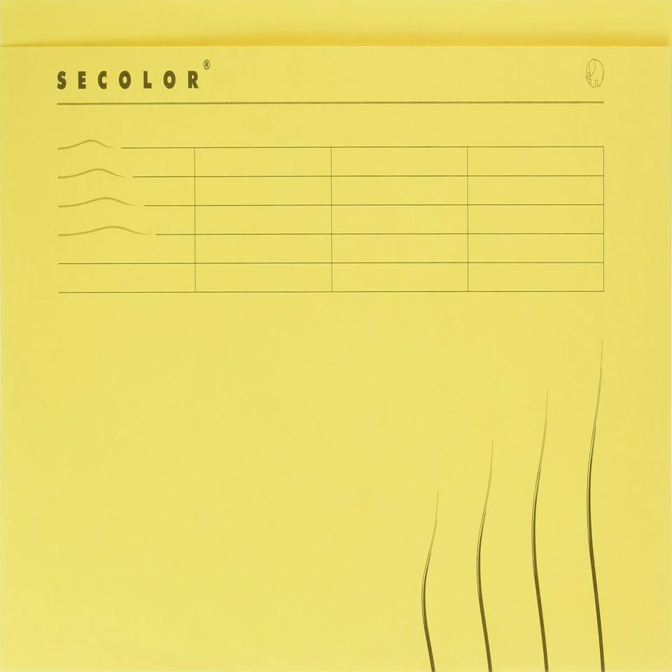 Jalema - Folding Folder Secolor Folio - Yellow 250 pcs  /Stationary - TAB - SMLAC - 283535