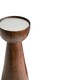 image 10 of Harvey Walnut Wooden Candle Holders Set of 2 N/A