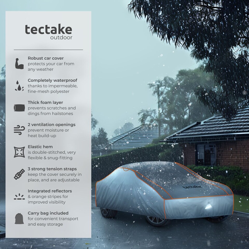 image 1 of Universal Car Cover Franz for Waterproof, Breathable, and Padded Protection | Grey | grey | XL (533 x 178 x 120 cm) | 1